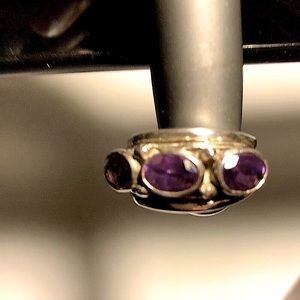 Silver and Amethyst ring.